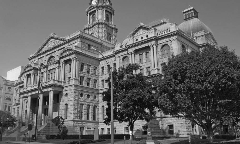 Tarrant County Courthouse Black and White